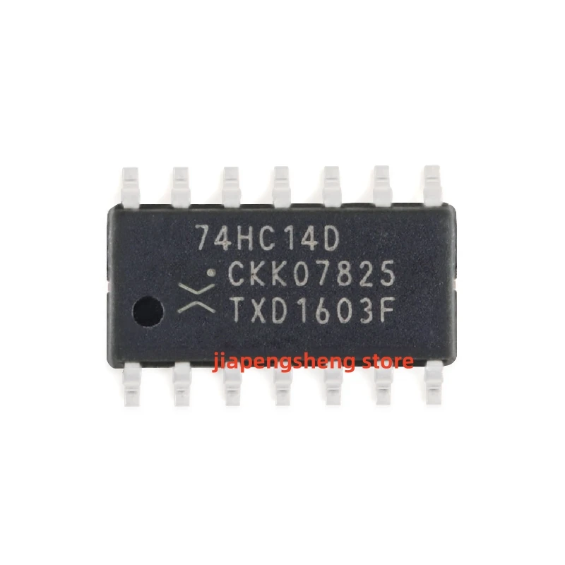 

Hexagonal Reverse Phase Schmidt Flip-Flop Logic Chip, 74HC14D,653 SOIC-14, New and Original, 10PCs