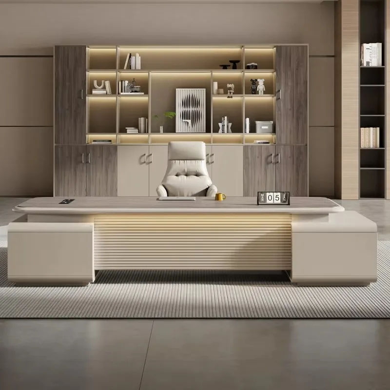 منظم مصمم مكتب تخزين مكتب أدراج تنفيذية حديثة مكتب كمبيوتر قائم دراسة أثاث خشبي Escritorio Oficina #3