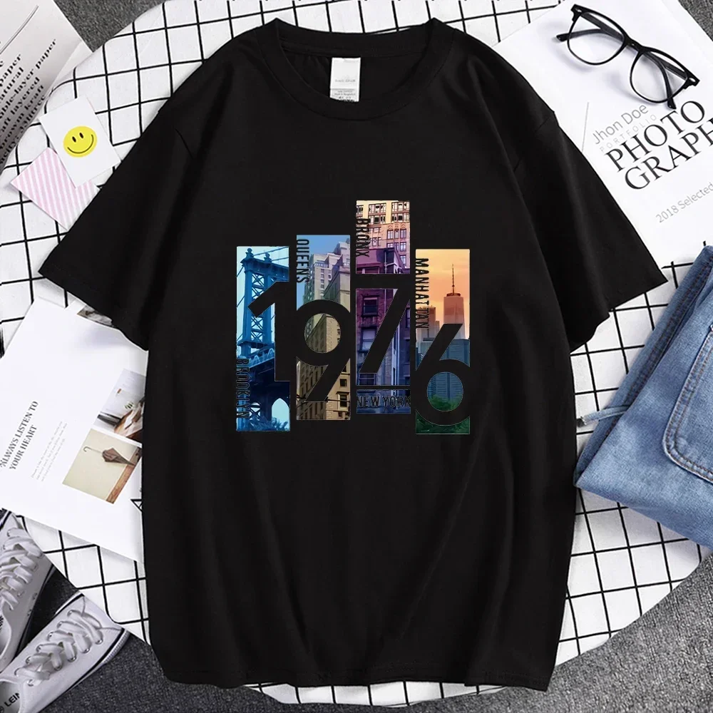 

Men and Women Big City Printed T-shirts Summer Short Sleeve Casual Tees Unisex Harajuku Designer Tops Oversize Streetwear