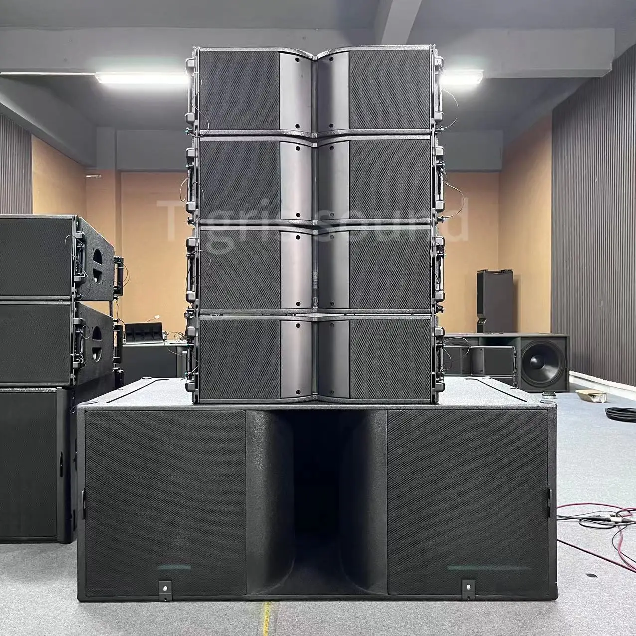 K208 Dual 8 Inch Line Array Active Indoor Outdoor Stage Audio Line Array Speakers Passive Sound System