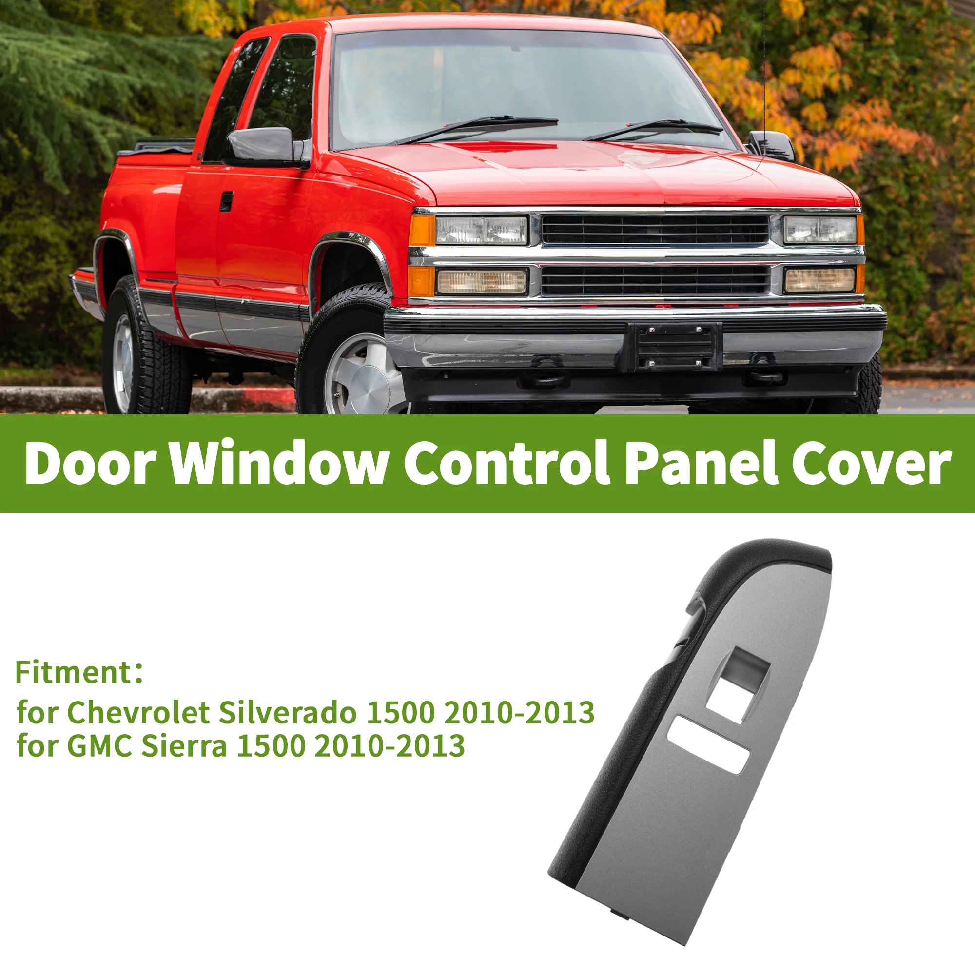 

UXCELL передняя правая боковая рамка переключателя окна No 20922519 Накладка панели переключателя управления двери для Chevrolet Silverado 1500 2010-