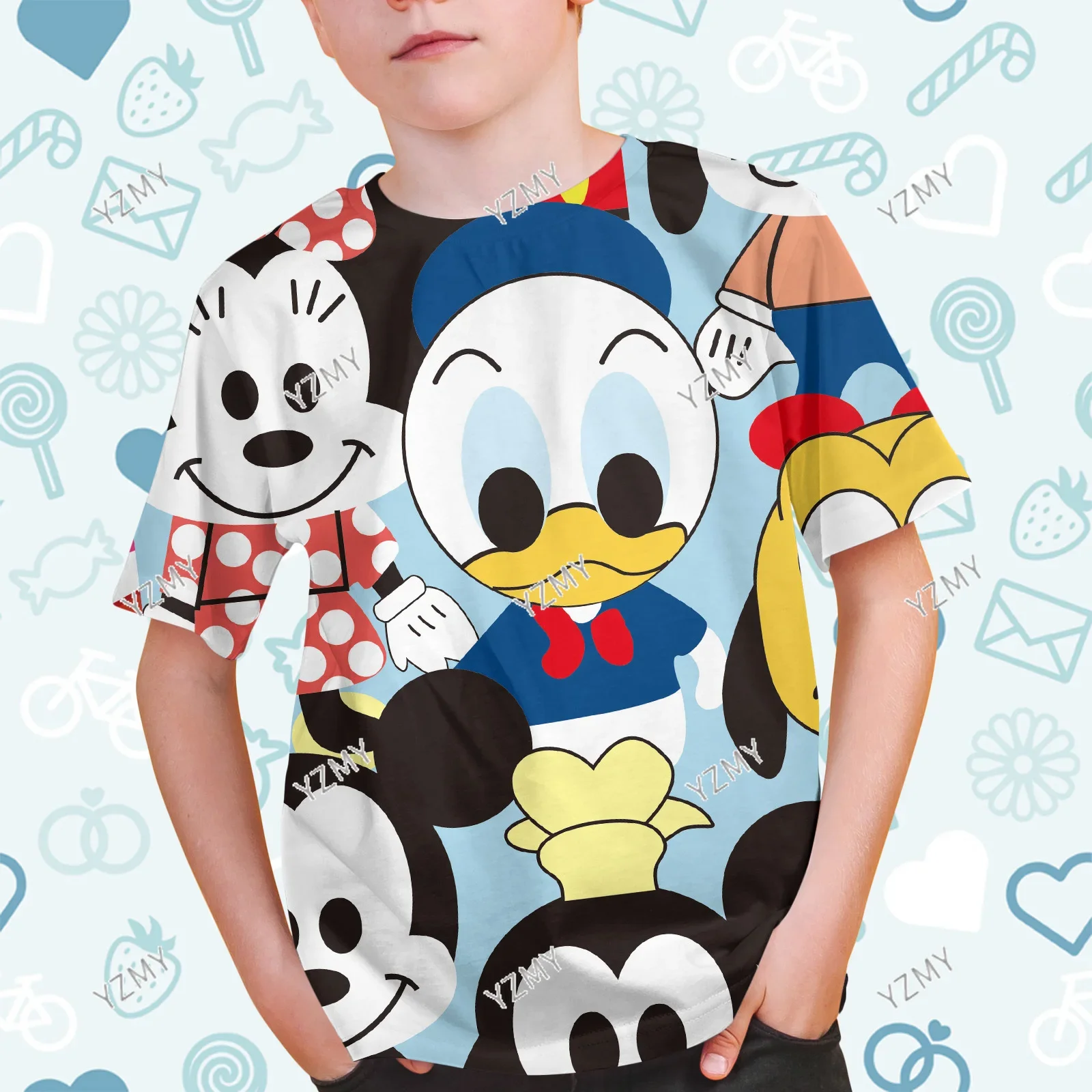 Disney Kids Summer Mickey Mouse 3d Printed Kids T-shirt Boys Girls Casual Clothing Cartoon Quick Drying Breathable T-shirt top