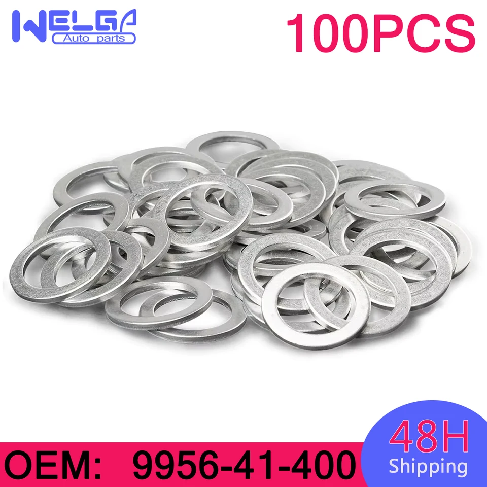100Pcs 9956-41-400 Oil Drain Plug Crush Washer Gaskets For Mazda