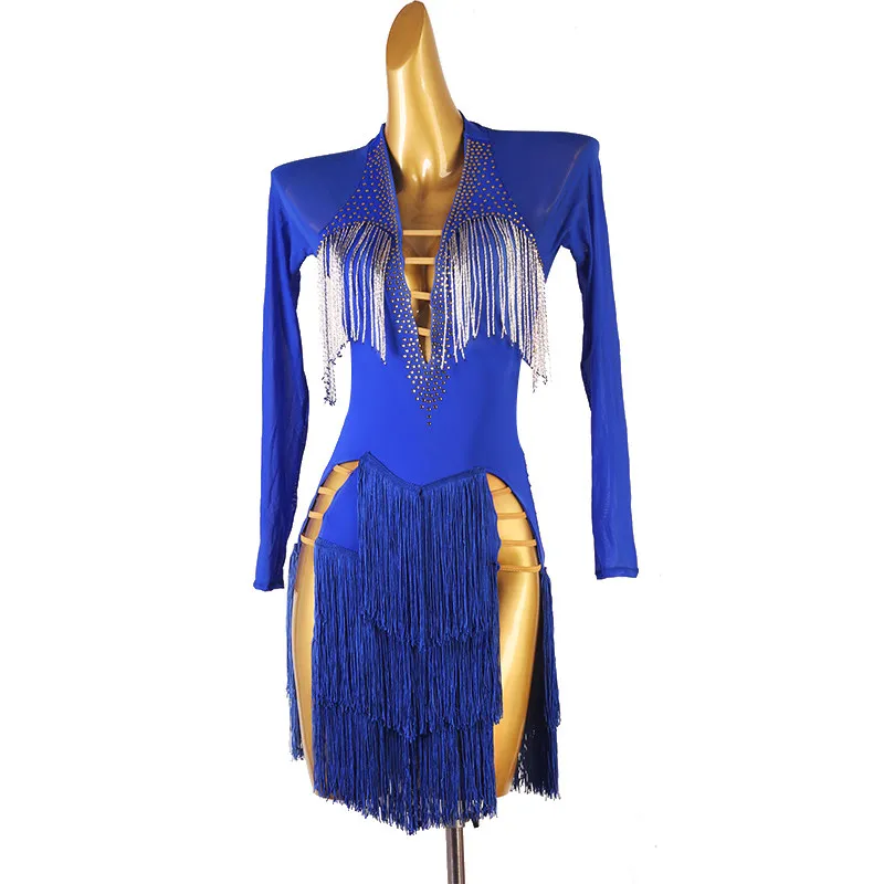 

New2026 Elegant Female Dance Dress Stage Costume Girl Latin Fringe Clothes Suit Woman's Carnival Competition Samba Practice Wear