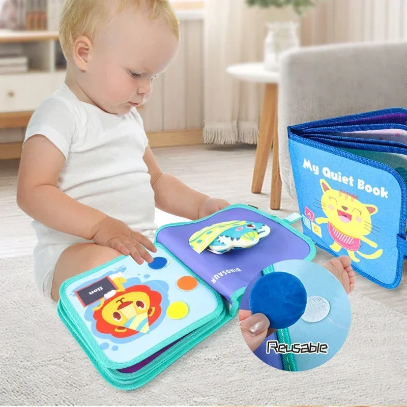 Montessori Busy Book for Toddlers, Activity Books for Airplane Car, Sensory Travel Toys, Preschool Learning Toys For Boy & Girl