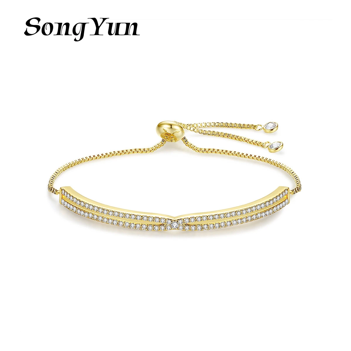 

SongYun Jewelry MHT Quality Brass Bracelet Bangle Charm CZ 7A Zircon Birthday Gift Statement Jewelry Women Bracelets Jewelry