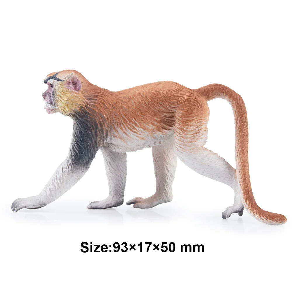 Toymany Simulation Patas Monkey Primate Animal Model Toy Mini Figures Dolls Action Figurines Toys Children Gift Cake Decora