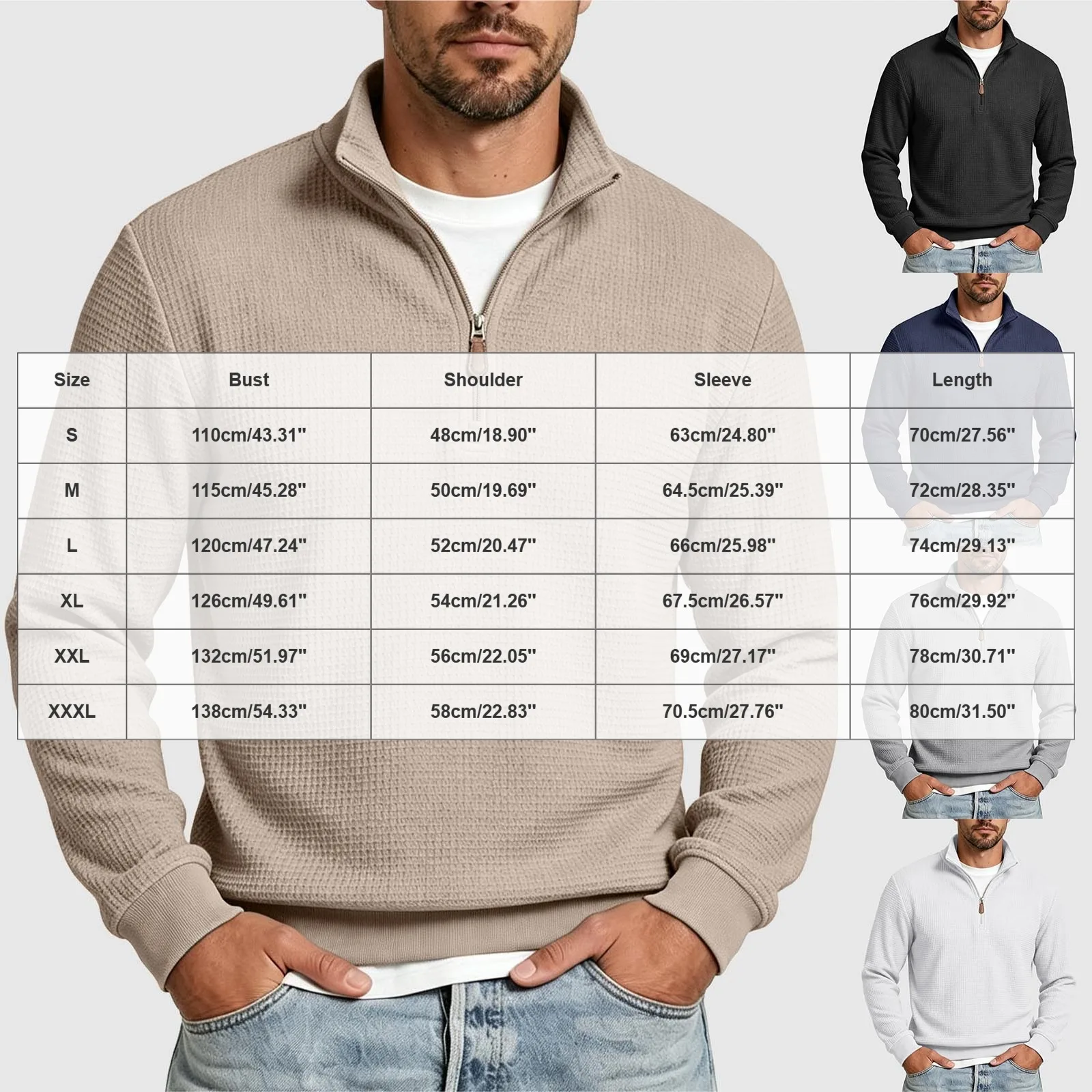 Men's Retro Crew Neck Loose Pullover Sweatshirt Casual Loose Classic Comfortable Top. Mens Sweatshirt with Pocket