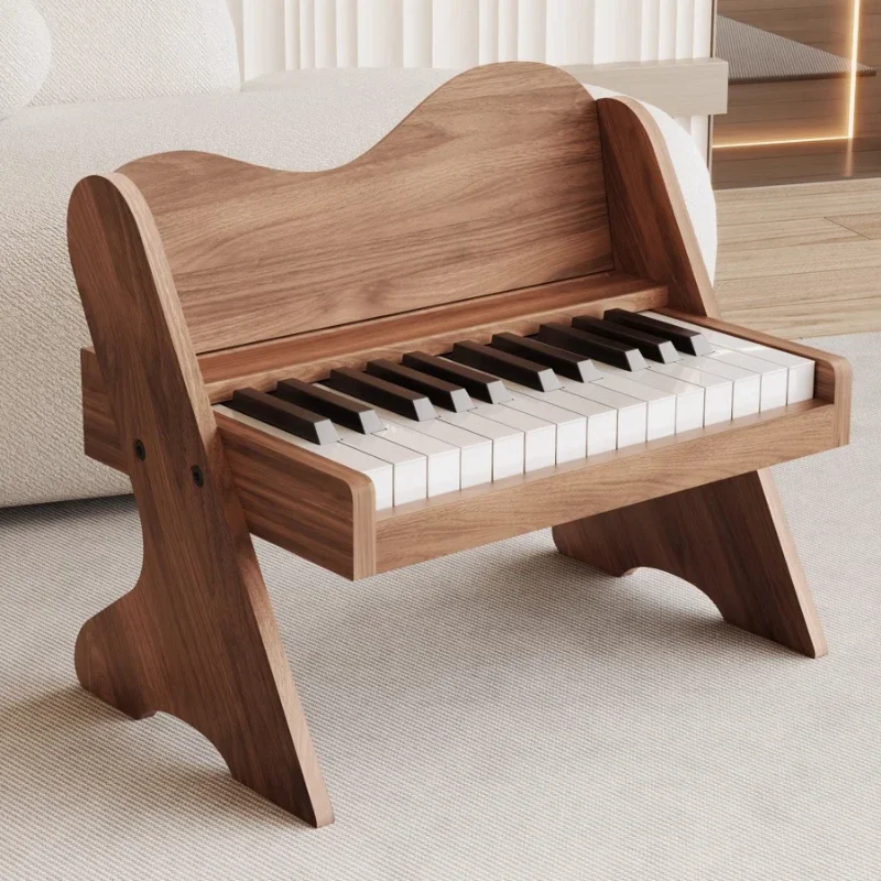 Wooden children's small piano electronic organ, baby gift for boys and girls