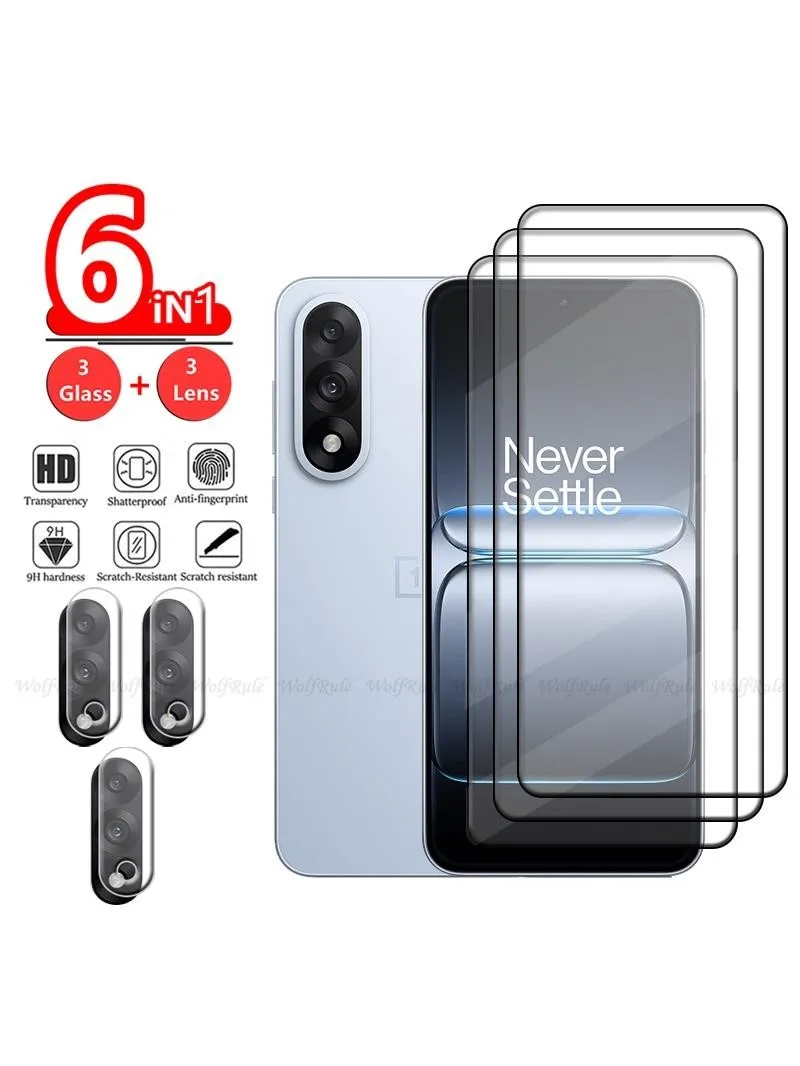 6 en 1 pour Oneplus Nord 5 verre Oneplus Nord 5 verre trempé protection 9H colle complète protecteur d'écran Oneplus Nord 5 lentille verre