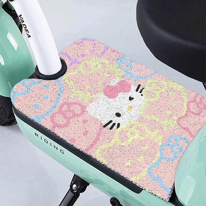 New Hello Kitty animation peripherals, cute kawaii electric vehicles, universal cuttable scooters, dirt-resistant anti-slip mats