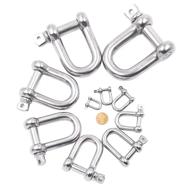 Marine Grade Stainless Steel 316 High Tensile Dee or Bow Type M4-M38 Screw Pin Anchor Shackle for Boat Yacht