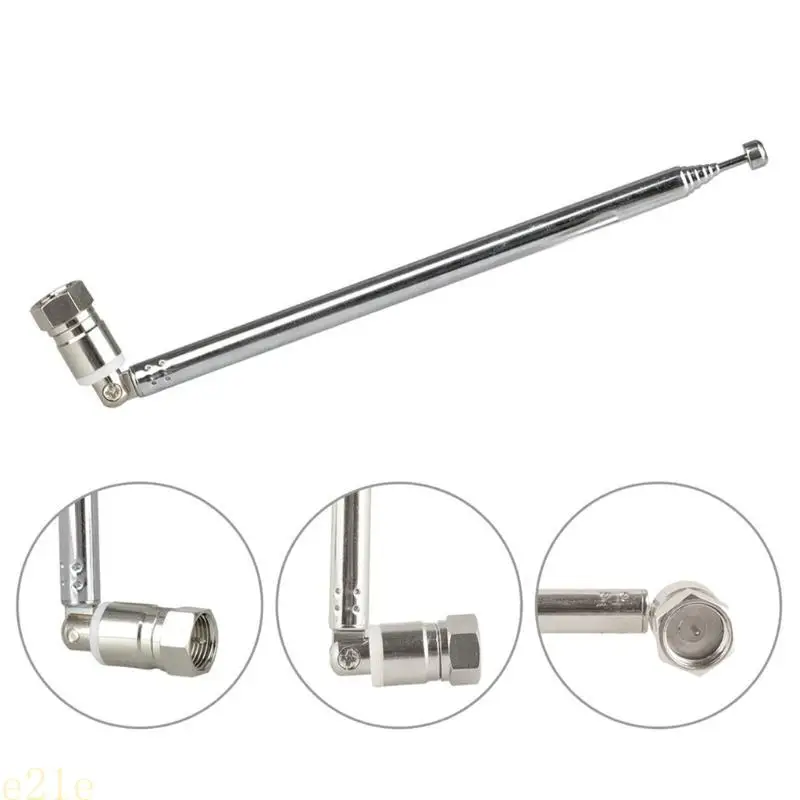 

E21E F Plug Telescopic Antenna 180 Degree Bendable F Type Female Plug Connector