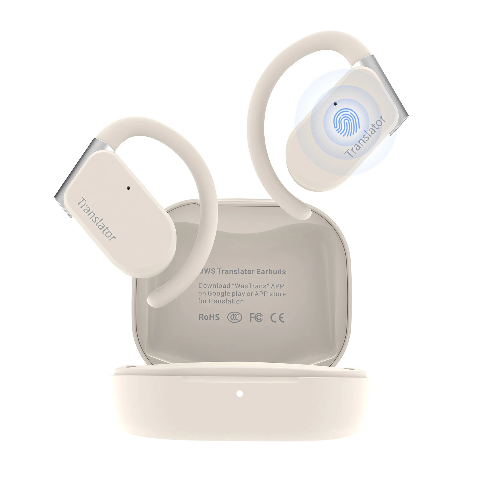 

Wooask M9 Translator Earbuds, Bi-directional Real-time Voice Translator Device,144 Languages Online with 8 Offline Packs