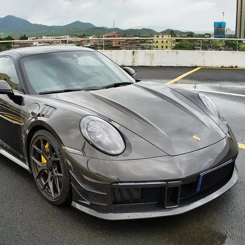 

Exclusive 2025 Dry Carbon Fiber Parts Body Kit Front Bumper For Porsche 911 992 Turbo S