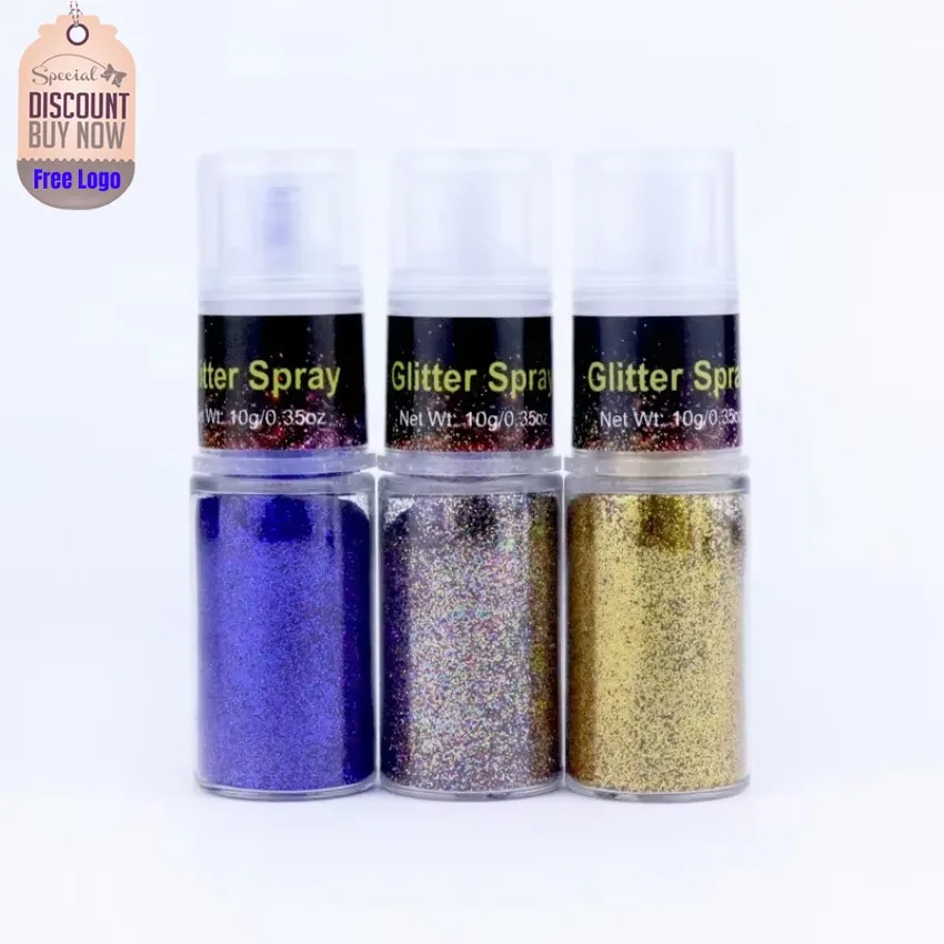 

Private Label 3colors Glitter Spray Diomand Eyeshadow Easy To Apply Long Lasting for Eyes Hairs Arms Shiny Body Makeup Bulk