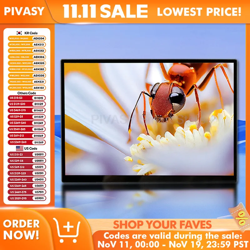 شاشة تلفزيون 10.5 بوصة تعمل باللمس، خفيفة الوزن، محمولة عالية الوضوح، تشبع للفيلم المنزلي والحفلات المكتبية