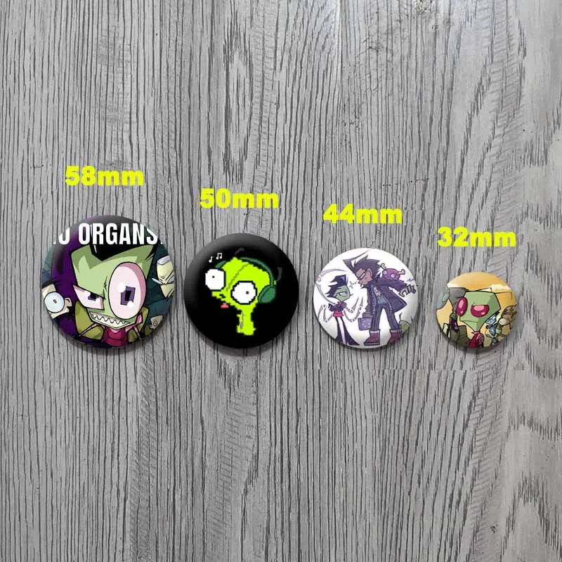 مضحك أنيمي الغازي زيم دبابيس الكرتون جير Dib خنزير شارات ظهره الملابس عملة دبابيس اكسسوارات مجوهرات هدية لمحبي صديق