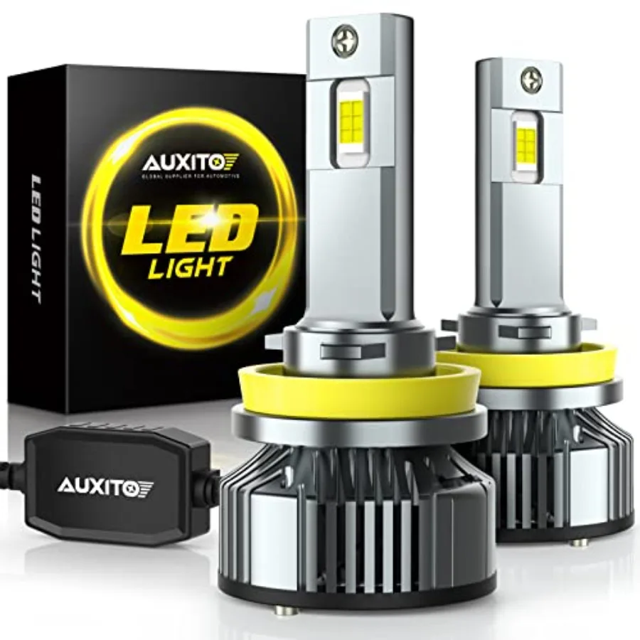 

H11 LED Bulbs for fog lights aluminum alloy cool white 120W 60000LM per set 1200 brighter 6500K adjustable plug and play H8 H9