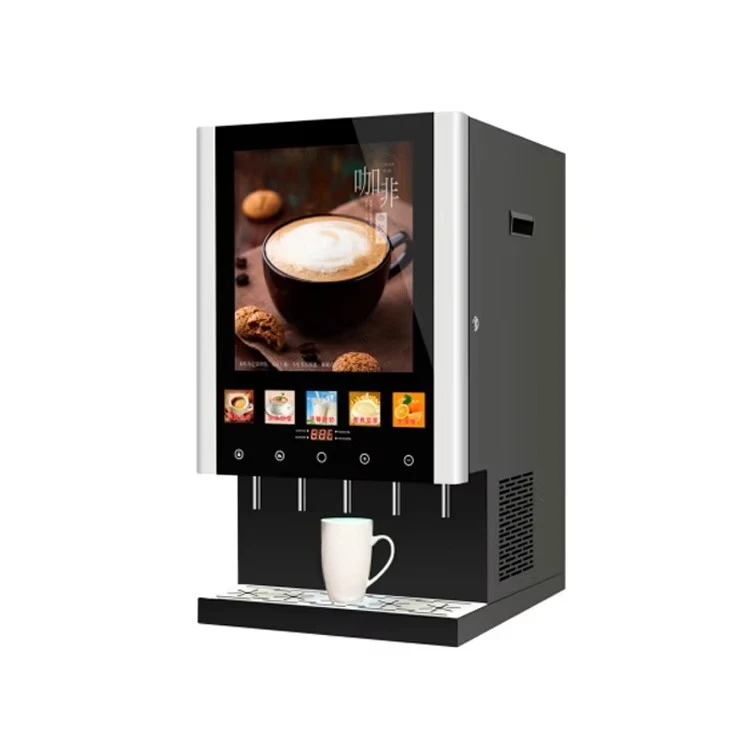 Commercial office hot drink instant coffee machine Five flavors New conditions Core components include motors and pumps
