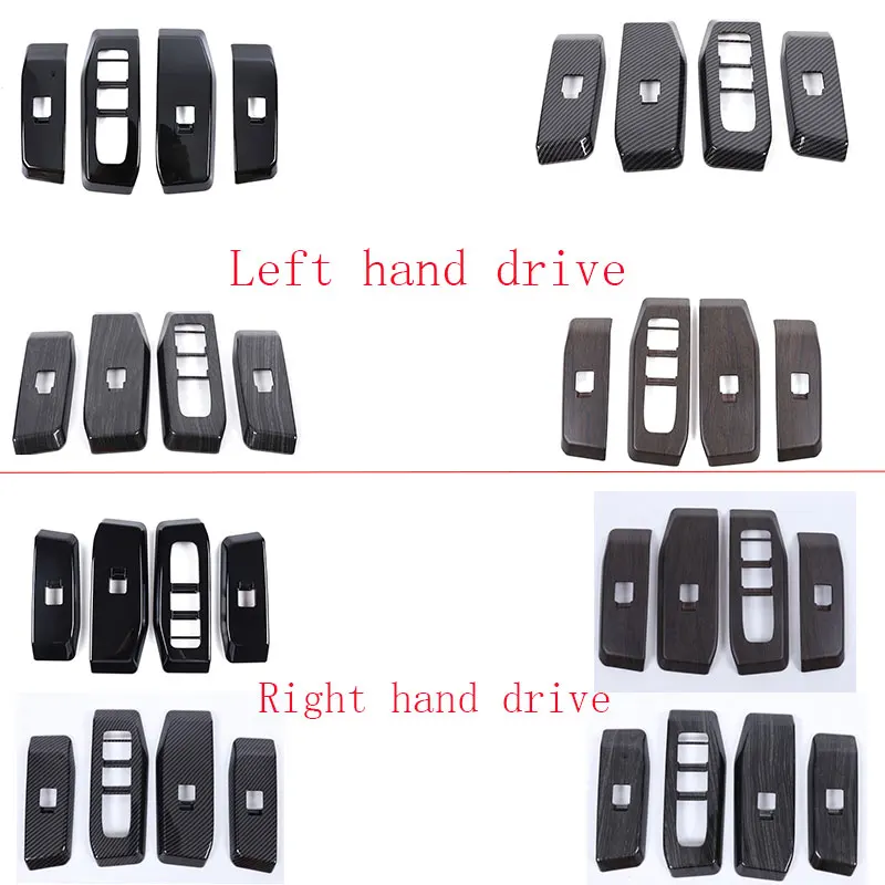 

ABS carbon fiber For Toyota Land Cruiser Prado 250 LC250 2024+ Car glass lift button decorative frame sticker car accessories