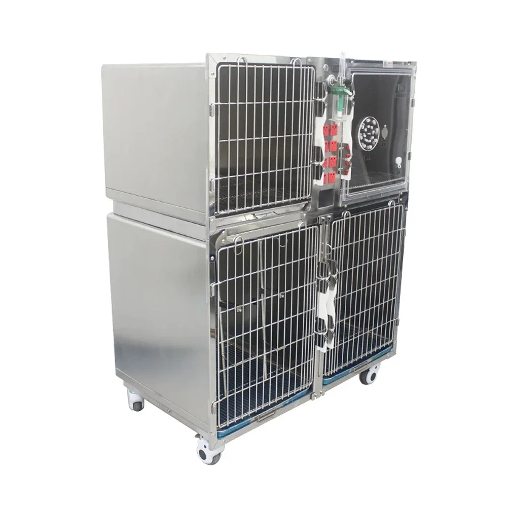 SmartFvet HV-TC03 Stainless Steel Veterinary Medical Cage Power Supply oxy gen Pet Cage