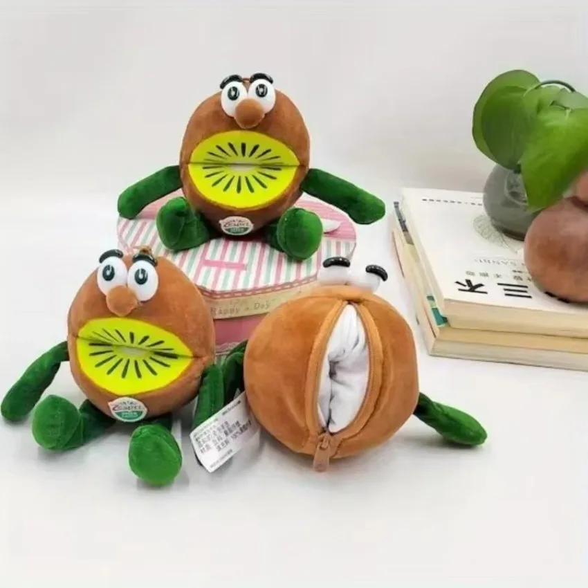 Coin Wallet Pendant Small Wallet Toy Doll Pendant Backpack Doll Birthday Gifts Creative New Cartoon Kiwi Fruit Plush Pendant view 2