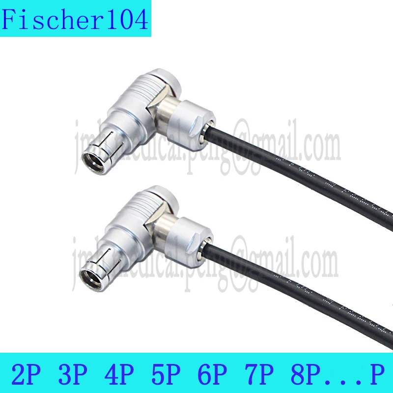 

Compatible Fischer 104 2F 2 3 4 5 6 7 8Pin Waterproof Bend 90 Degrees Male Plug Female Socket Metal Connector Welding Soft Cable