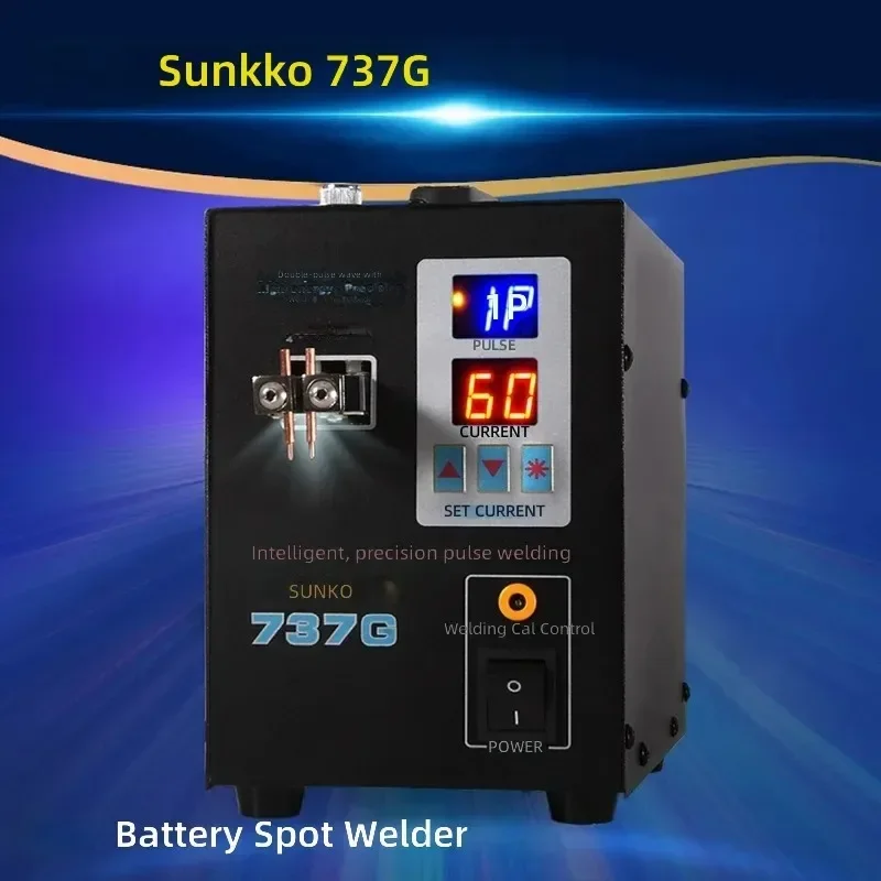 Nickel Strip Welding Portable Battery Spot Welder,Double Digital Double Pulse Lithium Battery Welding Machine with English Panel