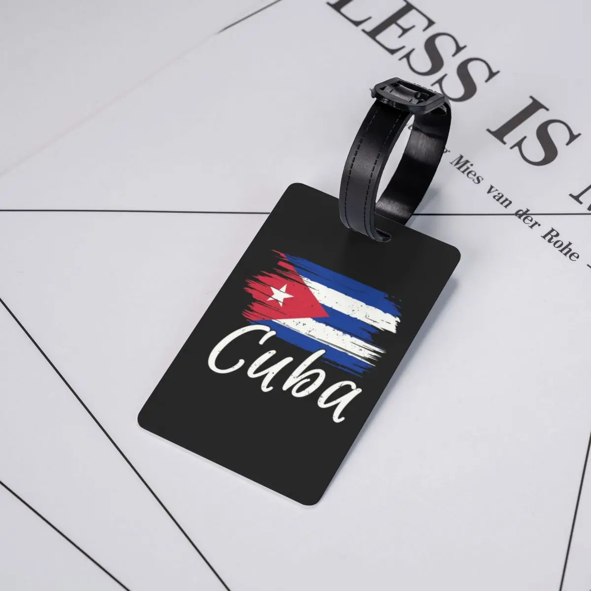 Bagagem Tag com Bandeira Espanhola, Travel Bag Labels, Mala e Bagagem Tag, Cubano Patriótico e Cubano, Proteção de Privacidade, Personalizado