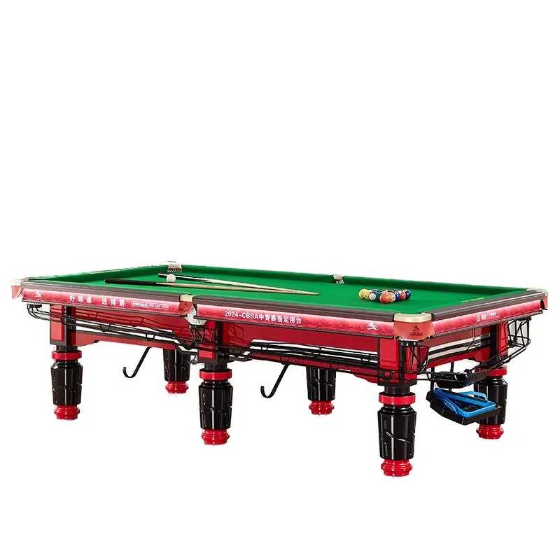 Professional Competition-style Eight-ball Pool Table 9FT Luxury Stone Slab with Automatic Ball Return, Stone Slab Billiard Table