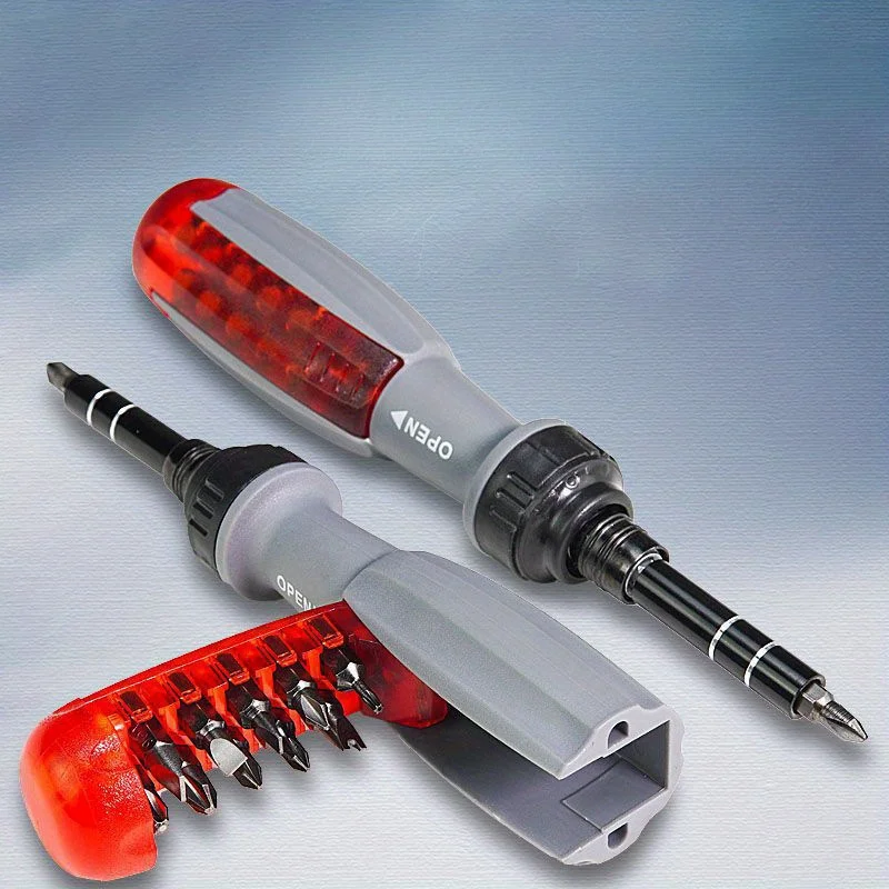 

10-in-1 Multi-Angle Ratchet Screwdriver Set with S2 Bits - Durable Chromium Vanadium Steel.
