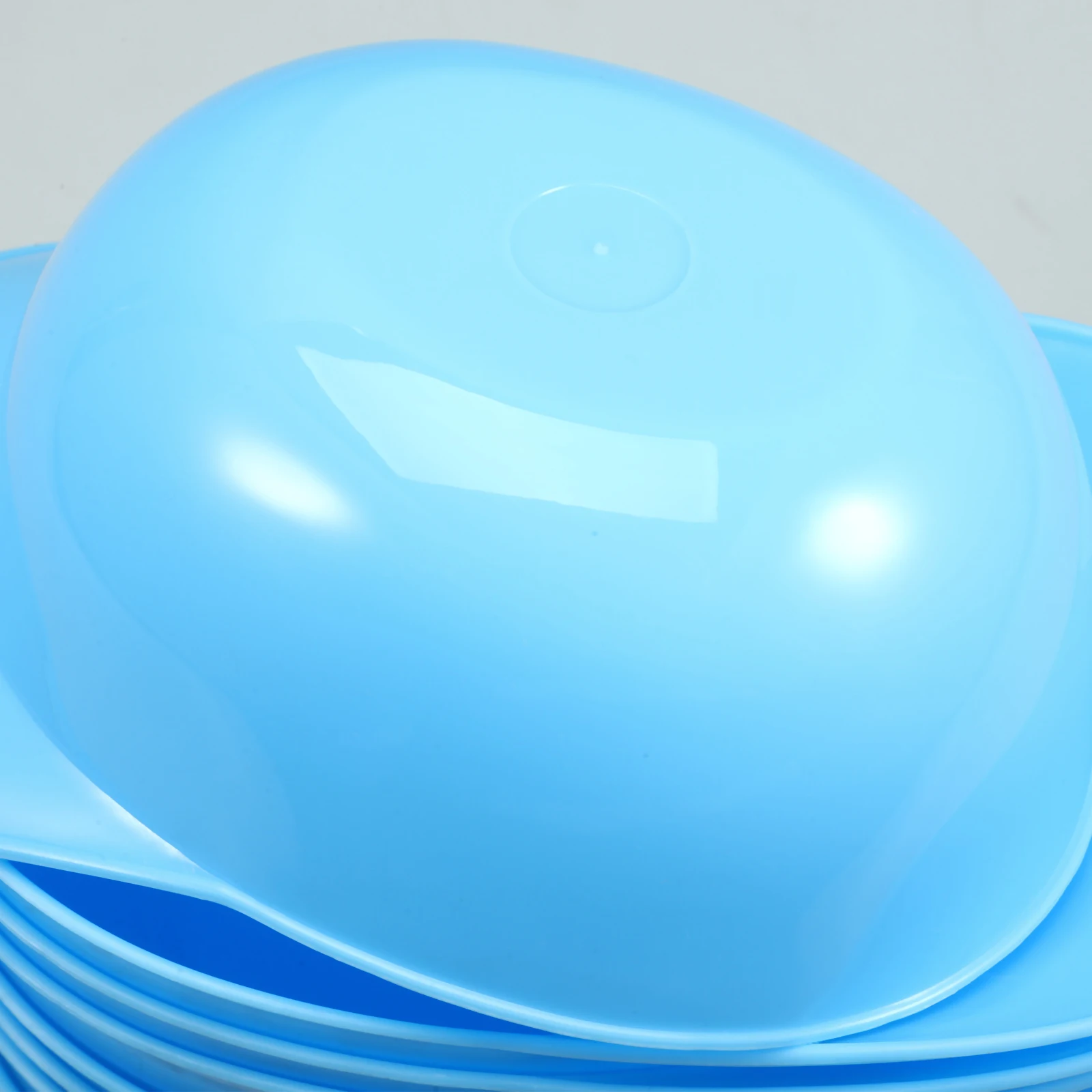 

10pcs Ice Cream Bowl Sky Blue Baseball Hat Shape Reusable Plastic Bowls Easy Clean Home Party Kitchen Supplies Multipurpose
