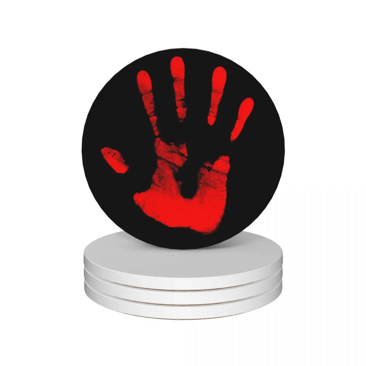 

Red Right Hand Ceramic Coasters (Set of 4) cute set cup holder drink set personalize Coasters