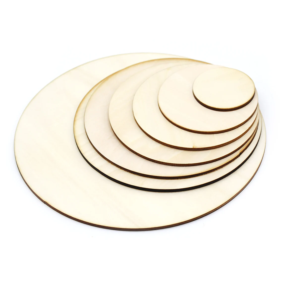 Round Disc 50-400mm Craft Board 3mm Thick Model Wood Slices DIY Craft Sand Table Painted Model Materials Accessories