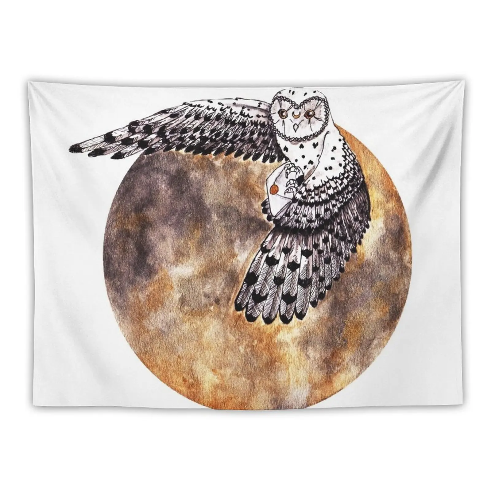 

Delivery Owl- white Tapestry Room Decor Korean Style Wall Hanging Tapestry Decorative Wall Mural