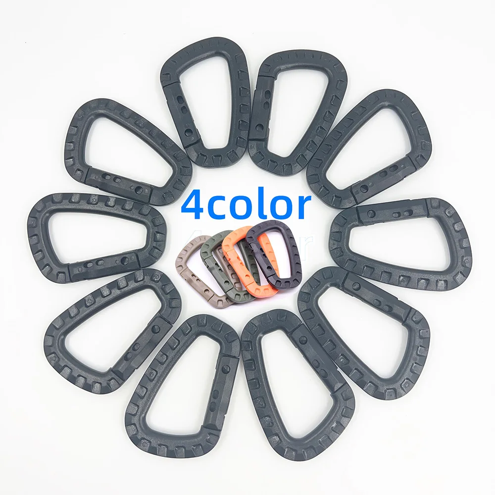 תיק גב אבזם קרביינר מהיר קרביינר פלסטיק וו צורה של שלד ציוד לקמפינג חיצוני