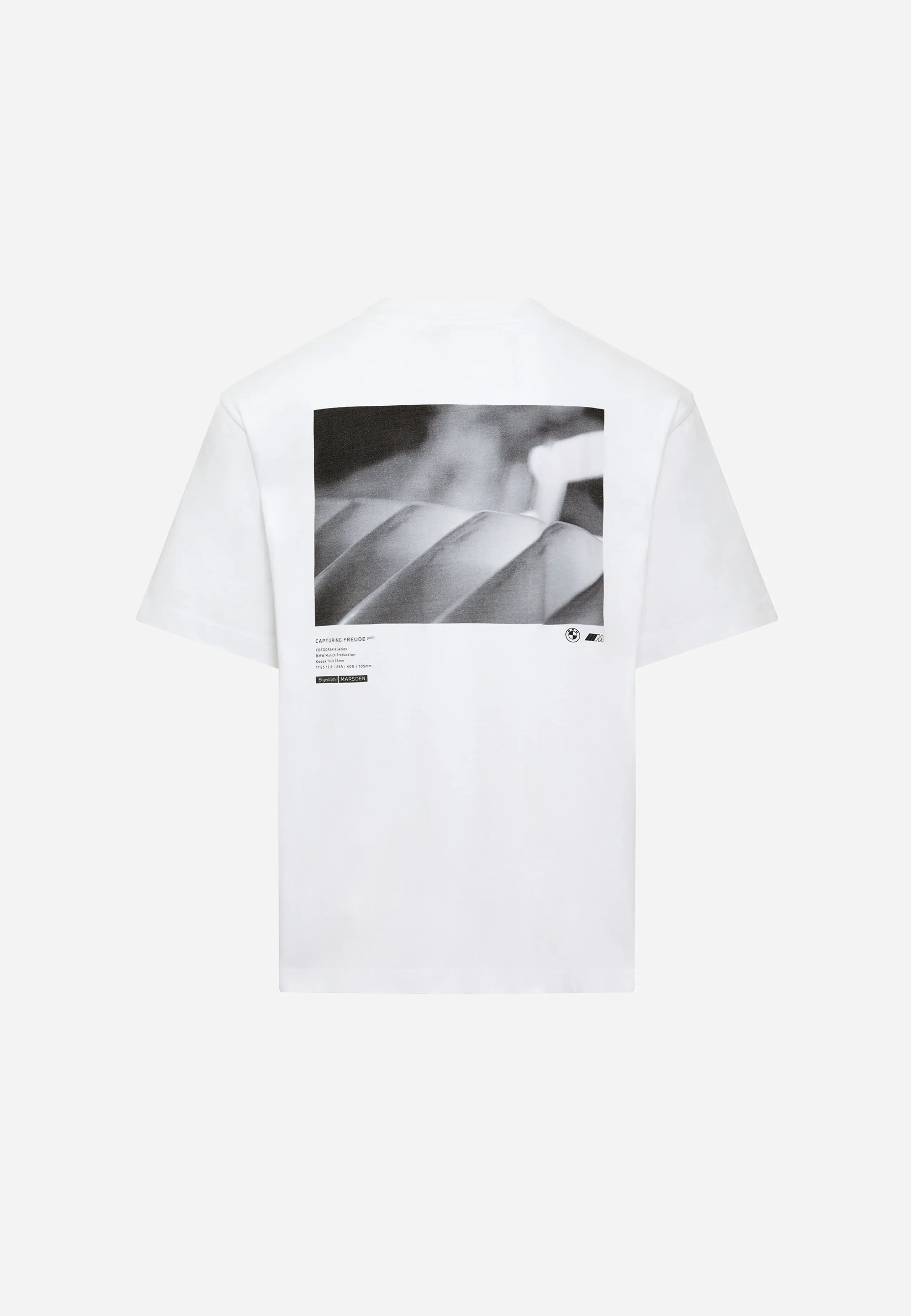 

German Luxury Brand Pure Cotton Men's and Women's T-shirts with Blue and White Logo M Racing Car Peripheral Print in Summer