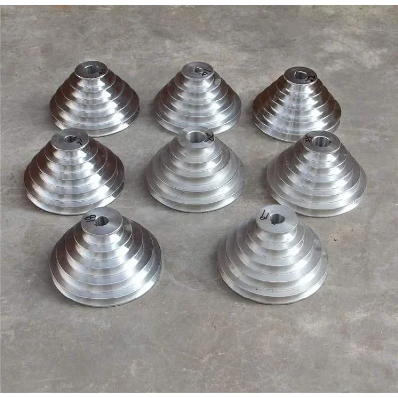 A Type V Belt Pagoda Pulley 5 Step Belt Outer Diameter 54 to 150mm Hole Diameter 14 to 28mm