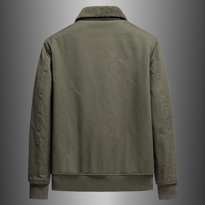 Autumn and Winter Thick Windproof and Breathable Fashion Trend Workwear Jacket Men's Thick Warm Casual Cotton Jacket Outside