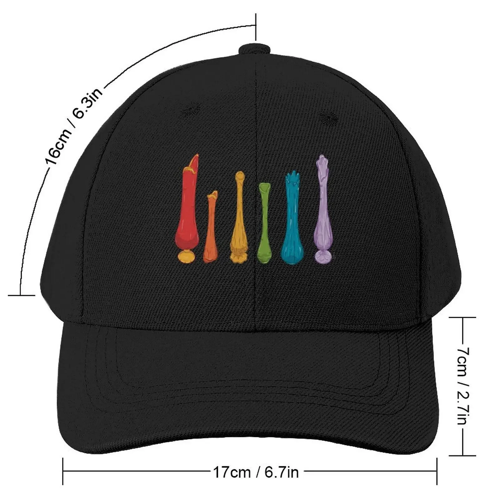 Rainbow Glass Swung Vases Baseball Cap New Hat Military Tactical Cap Golf Cap Girl Men's