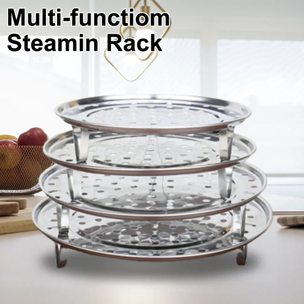 18-30CM Stainless Steel Steamer Rack Insert Stock Pots Steaming Tray Stand Cook Ware Tool Bread Tray Kitchenware Cooking Tools