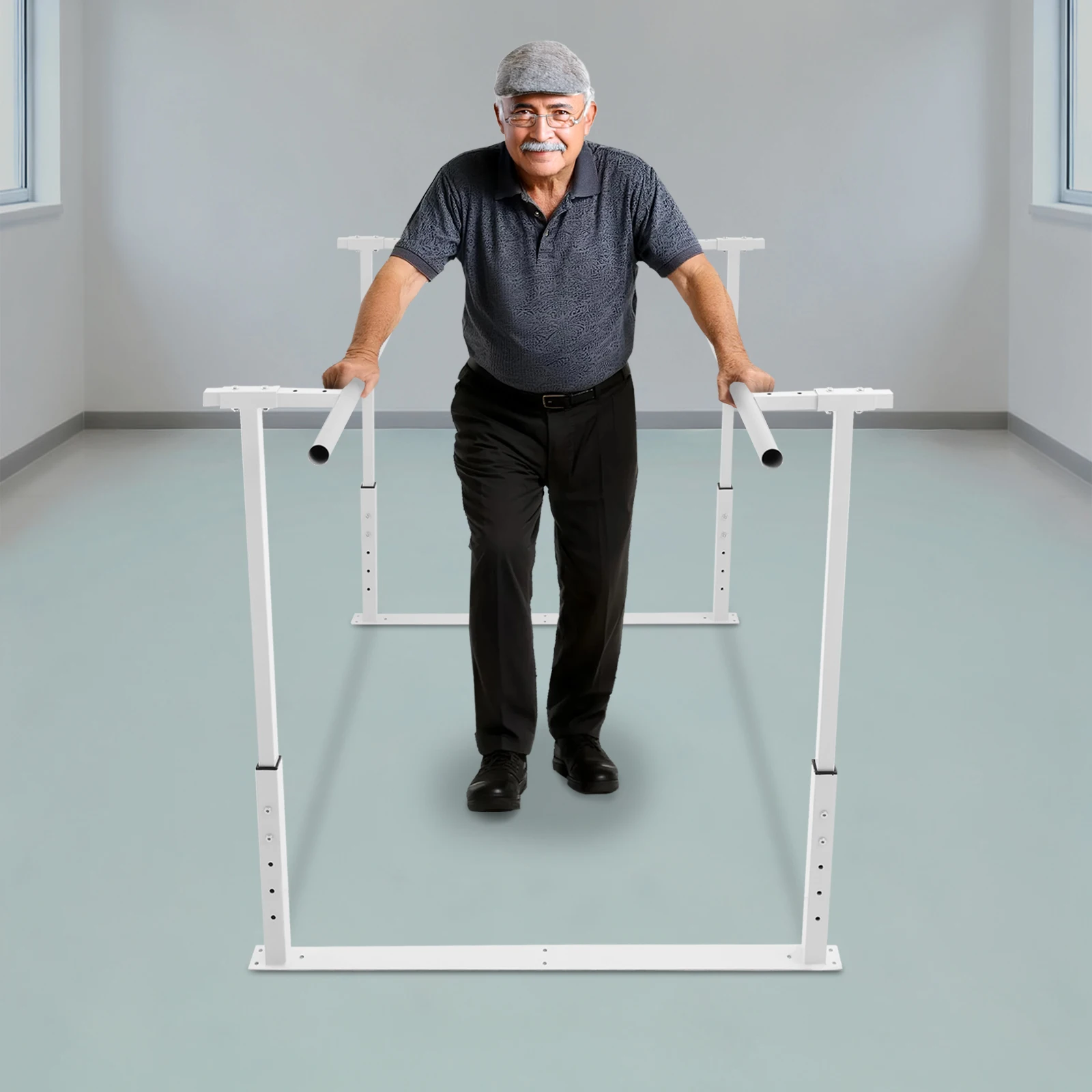 

Параллельные брусья с регулируемой высотой для реабилитации, вспомогательная планка для ходьбы емкостью 200 кг для домашнего использования пожилого возраста