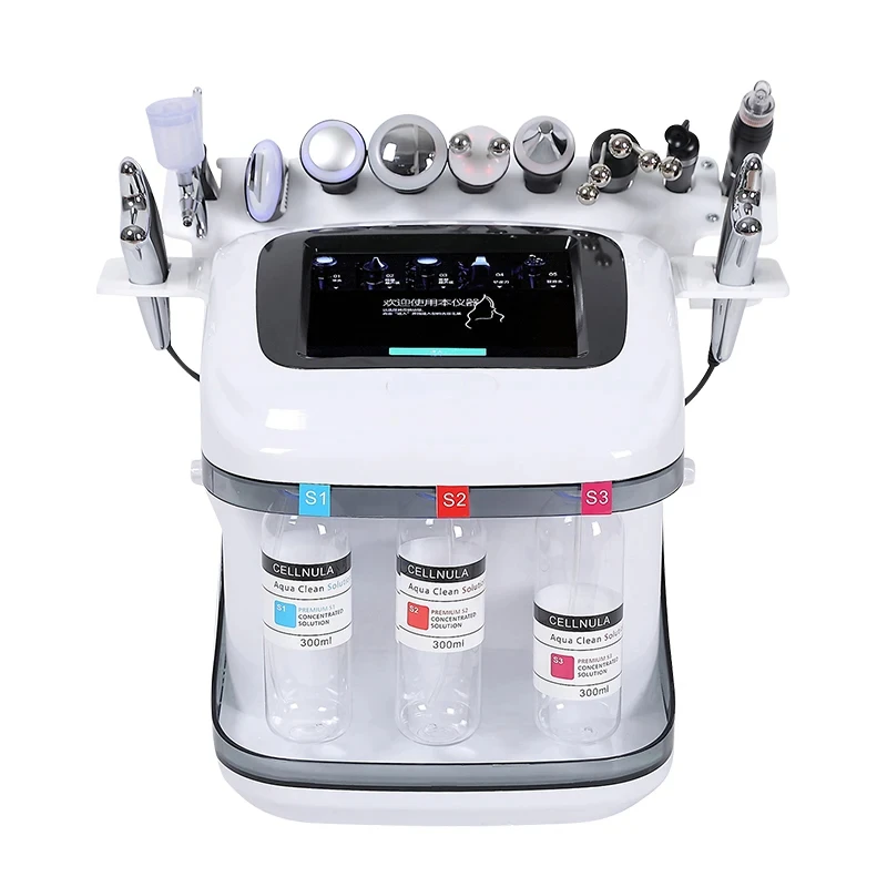 11 In 1 Dermabrasion facial Machine H2o2 Aqua Peeling Lift Skin Bubble Moisturizer Oxygen Machine