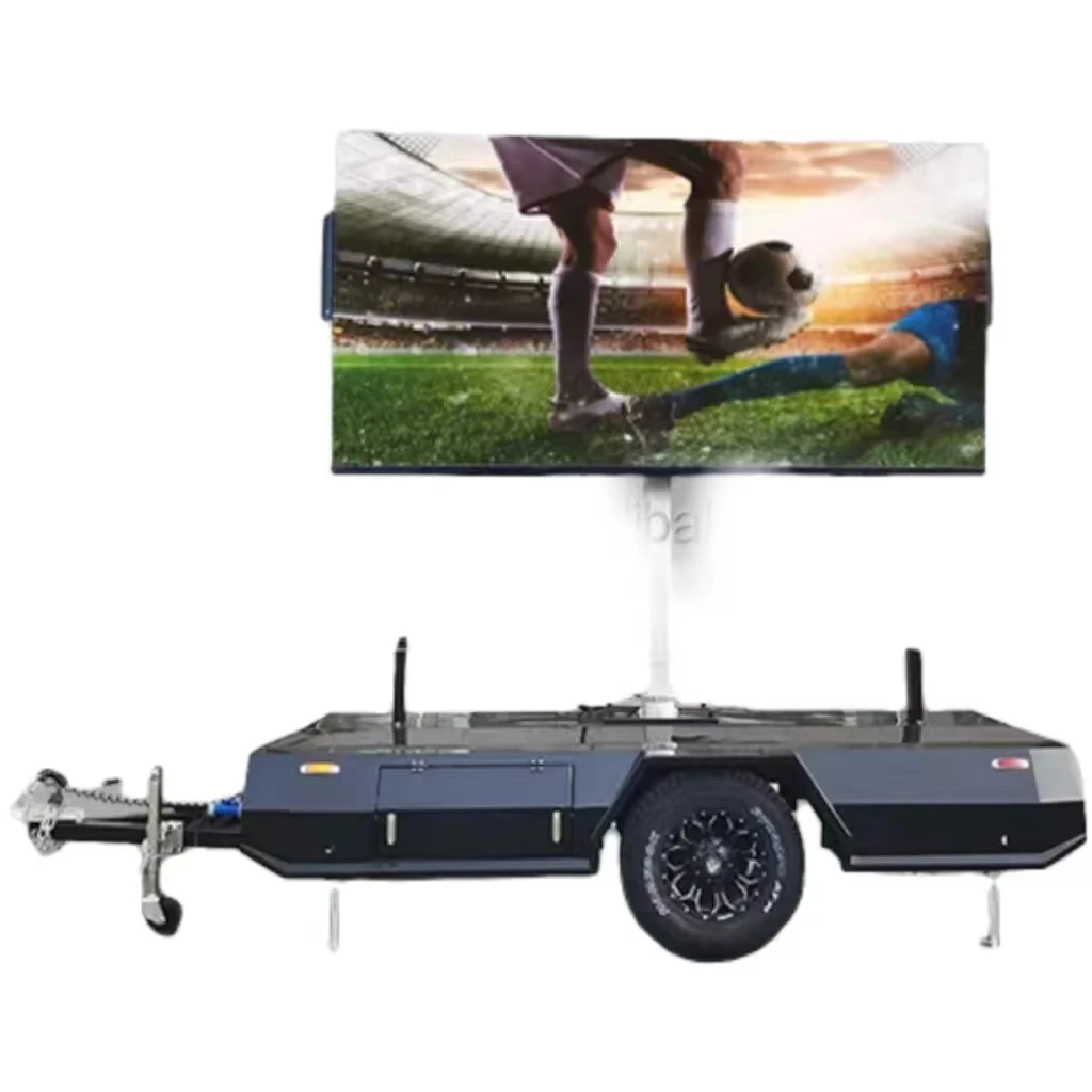 Letrero LED en Remolque, Pantalla Publicitaria Móvil, Vehículo Eléctrico, Pantalla Móvil para Barco en Remolque
