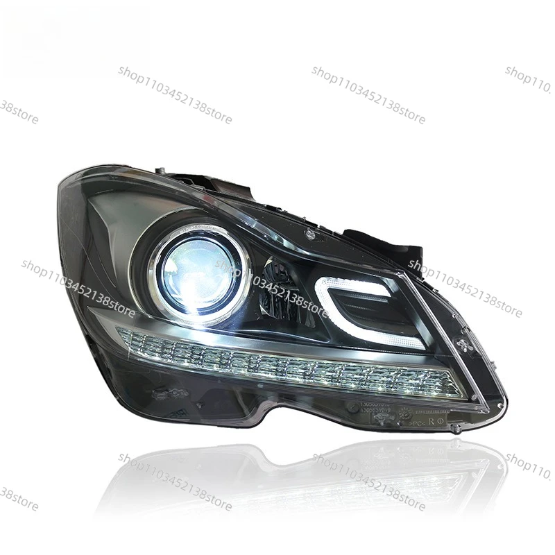 

Модифицированные фары, подходящие для галогенных фар Mercedes C-Class W204, обновление новой модели, светодиодные фары DRL