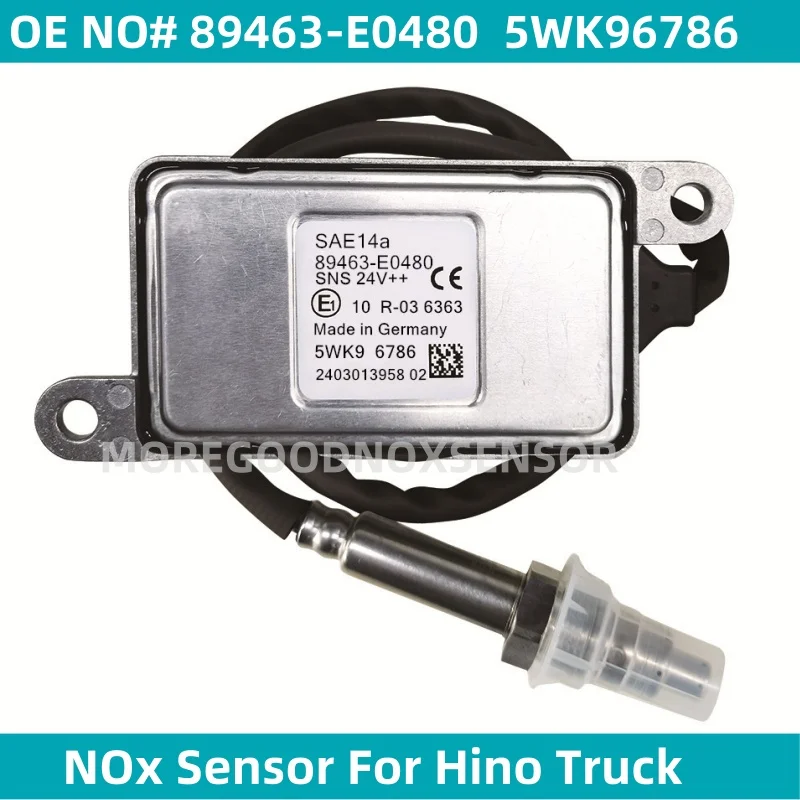 5WK96786 89463-E0480 Nitrogen Oxygen NOx Sensor 24V For Hino Engine Car Truck Part