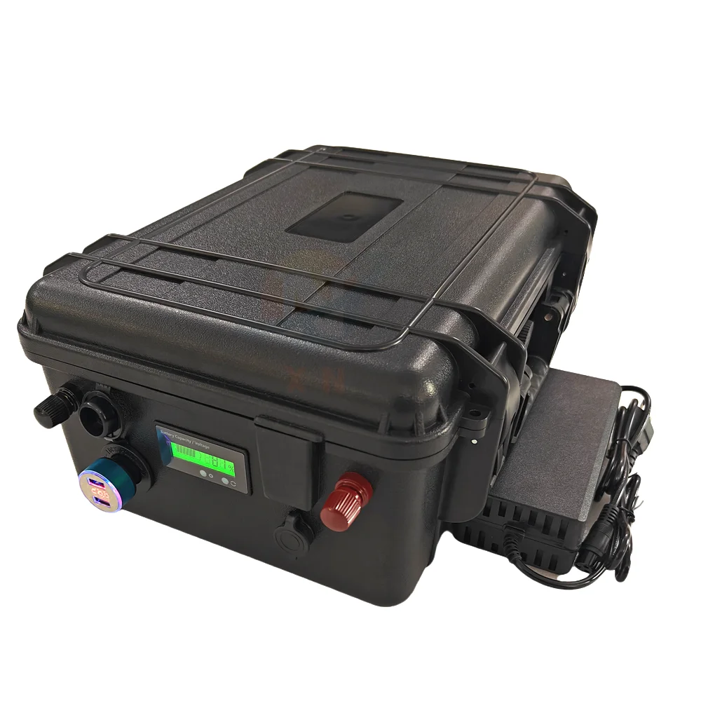 waterproof Lifepo4 12.8V 12V 100AH 150AH lithium battery BMS 4S for 1200W travel trailer motorhome Boat MPPT AVG RV