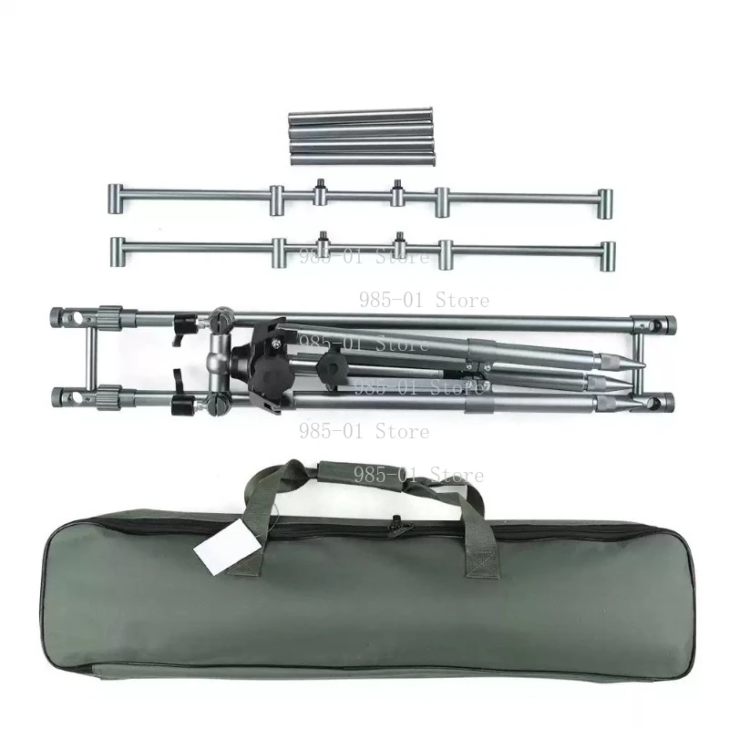 New Three Legs Fish Pole Stand - Adjustable Telescopic Folding Bracket for Carp Fishing Rod Pod