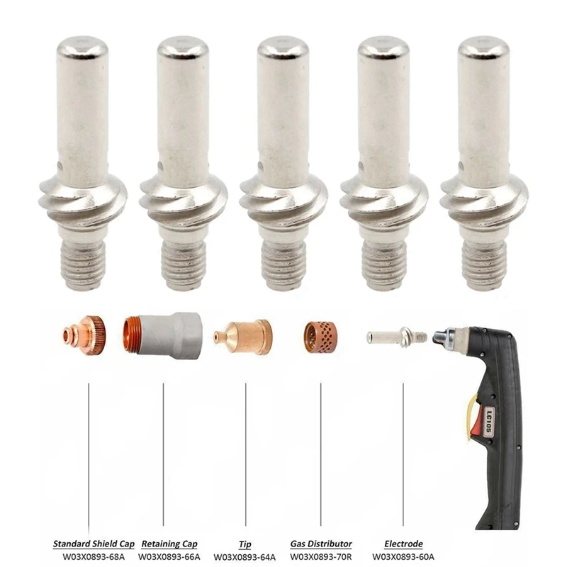 BAAG-KP2845-1プラズマカッターセット、切断消耗品キット、トマホーク1538、W03X0893-60A、切断消耗品キット、5個